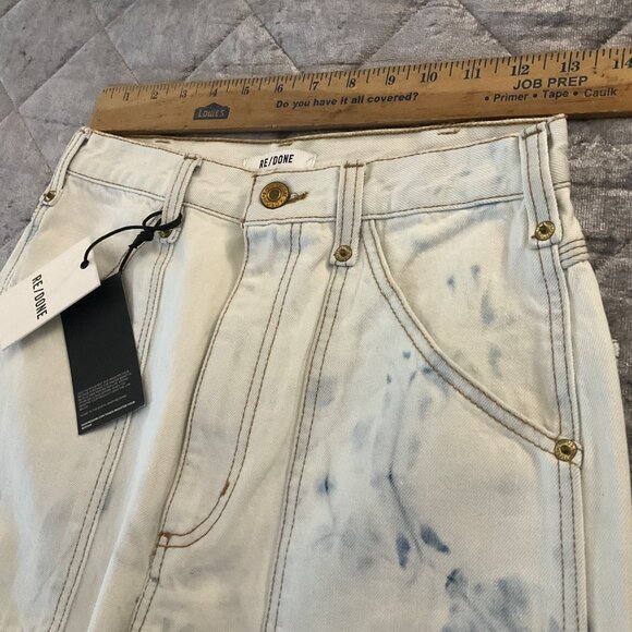 Re/Done White Super High Workwear Jeans size 26 denim bleached Y2K 90’s vintage - Picture 13 of 14
